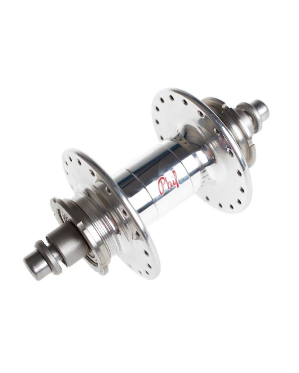 Phil Wood Track HF Rear Double Fix Hub - Silver