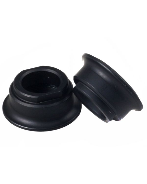 Via Front Hub 15mm Thru Axle End Cups - Black