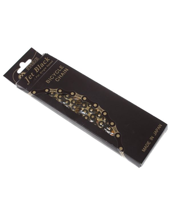 Izumi Jet Black Track Chain - Gold
