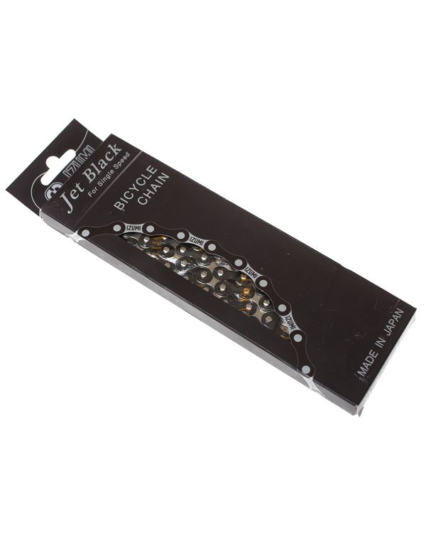 Izumi Jet Black Track Chain - Silver