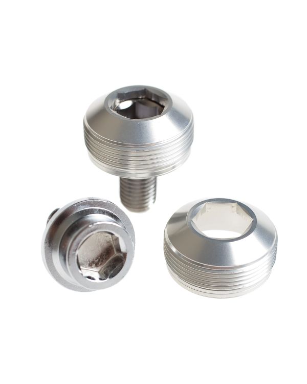 BLB Alloy Cup Crank Bolts - Silver